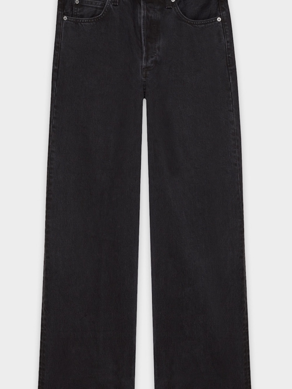 Denim Forum low rise Women's Relaxed Black Wide-Leg Jeans
